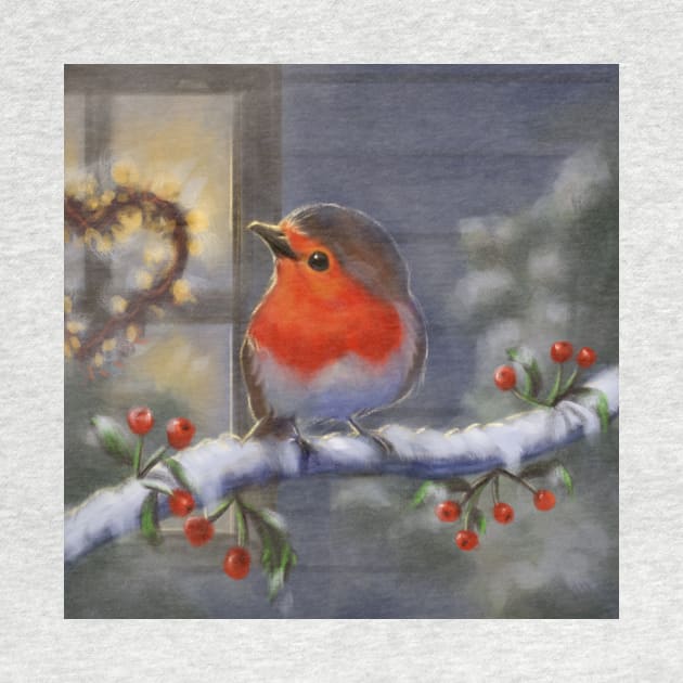 robin-christmas card sketch by Artofokan